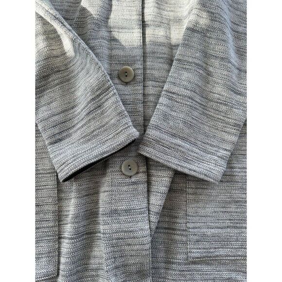 Eileen Fisher Woman's Chevron Knit Long Sleeve Jacket Coat Pockets - Picture 3 of 11